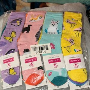 12 Pairs of Colorful Animal Print Socks 9-11